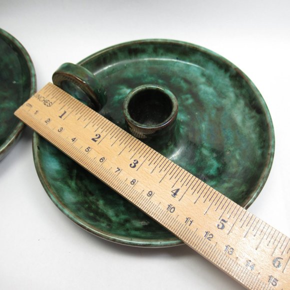 Green Pottery Candle Holders - Picture 12 of 16